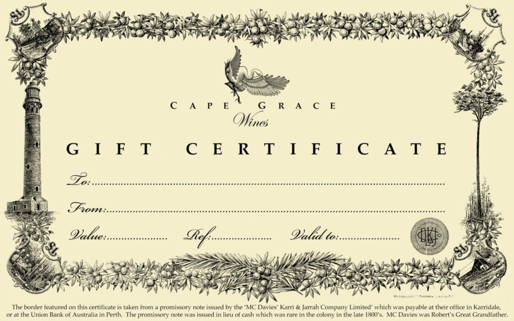 christmas gift certificate border cgw gift certificate cape grace wines mar...